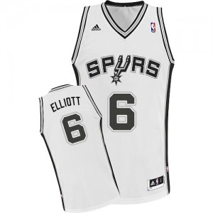 Maillot NBA Blanc Sean Elliott #6 San Antonio Spurs Home Swingman Homme Adidas