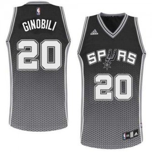 Maillot NBA Swingman Manu Ginobili #20 San Antonio Spurs Resonate Fashion Noir - Homme