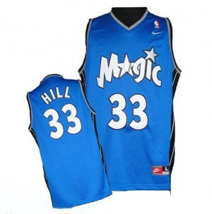 Maillot Nike Bleu royal Throwback Authentic Orlando Magic - Grant Hill #33 - Homme