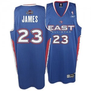 Maillot NBA Cleveland Cavaliers #23 LeBron James Bleu Adidas Authentic 2005 All Star - Homme
