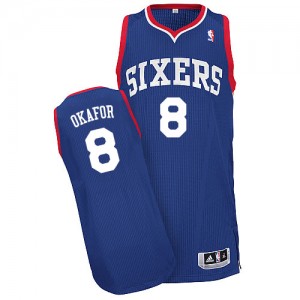 Maillot NBA Authentic Jahlil Okafor #8 Philadelphia 76ers Alternate Bleu royal - Homme