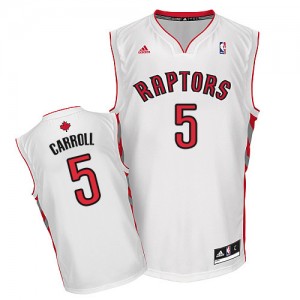Toronto Raptors #5 Adidas Home Blanc Swingman Maillot d'équipe de NBA sortie magasin - DeMarre Carroll pour Homme