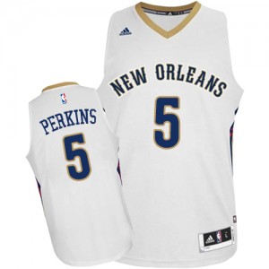 Maillot NBA Swingman Kendrick Perkins #5 New Orleans Pelicans Home Blanc - Homme