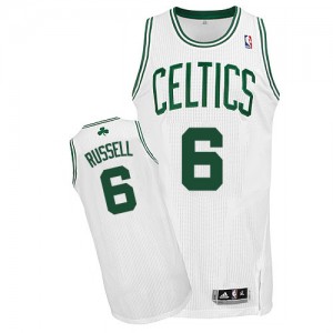 Boston Celtics #6 Adidas Home Blanc Authentic Maillot d'équipe de NBA en ligne pas chers - Bill Russell pour Homme