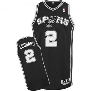 Maillot NBA Authentic Kawhi Leonard #2 San Antonio Spurs Road Noir - Enfants