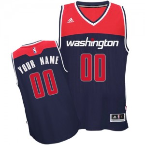 Maillot NBA Bleu marin Authentic Personnalisé Washington Wizards Alternate Homme Adidas
