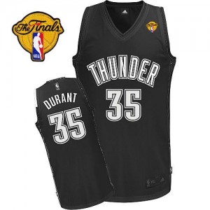Oklahoma City Thunder #35 Adidas Shadow Finals Patch Noir Authentic Maillot d'équipe de NBA Soldes discount - Kevin Durant pour Homme
