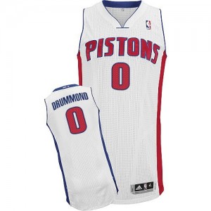 Detroit Pistons #0 Adidas Home Blanc Authentic Maillot d'équipe de NBA prix d'usine en ligne - Andre Drummond pour Homme