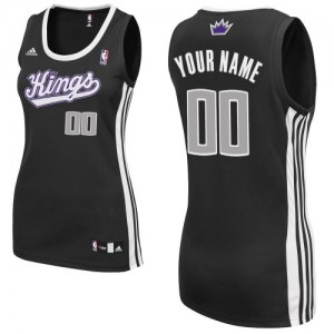 Sacramento Kings Personnalisé Adidas Alternate Noir Maillot d'équipe de NBA prix d'usine en ligne - Swingman pour Femme
