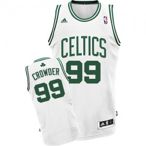 Maillot NBA Blanc Jae Crowder #99 Boston Celtics Home Swingman Homme Adidas