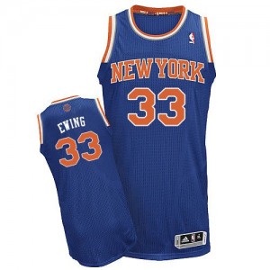 Maillot Authentic New York Knicks NBA Road Bleu royal - #33 Patrick Ewing - Homme
