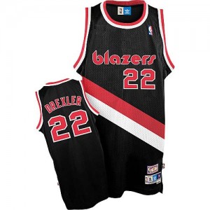 Portland Trail Blazers Clyde Drexler #22 Throwback Authentic Maillot d'équipe de NBA - Noir pour Homme