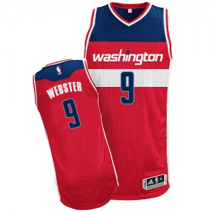 Maillot NBA Rouge Martell Webster #9 Washington Wizards Road Authentic Homme Adidas