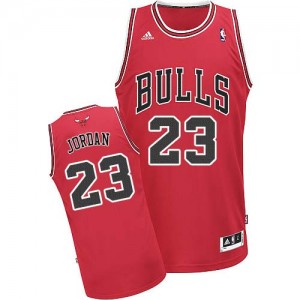 Maillot Adidas Rouge Road Swingman Chicago Bulls - Michael Jordan #23 - Homme