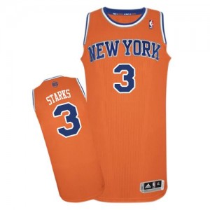 New York Knicks #3 Adidas Alternate Orange Authentic Maillot d'équipe de NBA pas cher en ligne - John Starks pour Homme