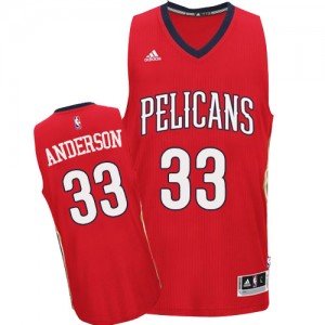 Maillot NBA Rouge Ryan Anderson #33 New Orleans Pelicans Alternate Swingman Homme Adidas