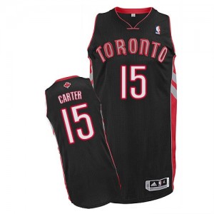 Maillot NBA Noir Vince Carter #15 Toronto Raptors Alternate Authentic Homme Adidas