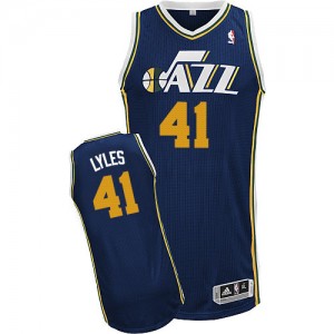 Maillot NBA Bleu marin Trey Lyles #41 Utah Jazz Road Authentic Homme Adidas