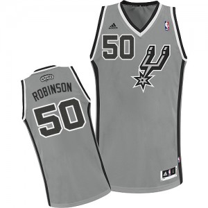 Maillot NBA Gris argenté David Robinson #50 San Antonio Spurs Alternate Swingman Homme Adidas