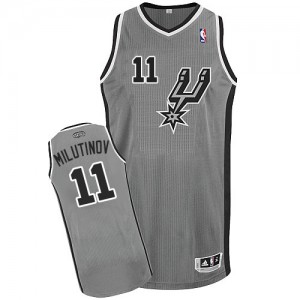 Maillot NBA Authentic Nikola Milutinov #11 San Antonio Spurs Alternate Gris argenté - Homme