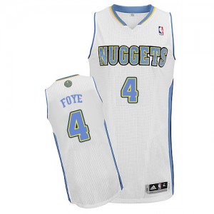Maillot Authentic Denver Nuggets NBA Home Blanc - #4 Randy Foye - Homme