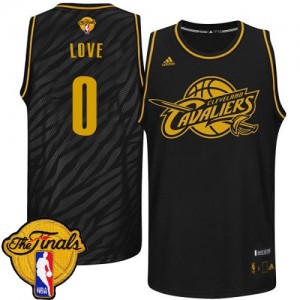 Maillot Adidas Noir Precious Metals Fashion 2015 The Finals Patch Authentic Cleveland Cavaliers - Kevin Love #0 - Homme