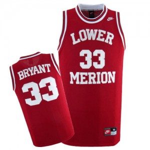 Maillot Nike Rouge Lower Merion High School Authentic Los Angeles Lakers - Kobe Bryant #33 - Homme