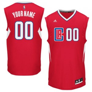 Maillot Adidas Rouge Road Los Angeles Clippers - Swingman Personnalisé - Homme