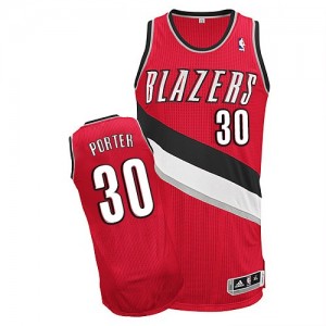 Maillot NBA Rouge Terry Porter #30 Portland Trail Blazers Alternate Authentic Homme Adidas