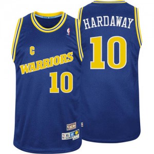 Maillot NBA Golden State Warriors #10 Tim Hardaway Bleu Adidas Authentic Throwback - Homme