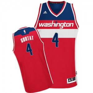 Washington Wizards #4 Adidas Road Rouge Swingman Maillot d'équipe de NBA boutique en ligne - Marcin Gortat pour Homme