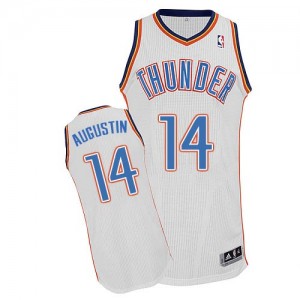 Maillot Authentic Oklahoma City Thunder NBA Home Blanc - #14 D.J. Augustin - Homme