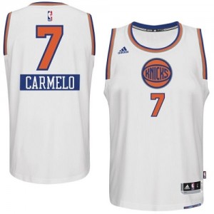 Maillot Authentic New York Knicks NBA 2014-15 Christmas Day Blanc - #7 Carmelo Anthony - Homme