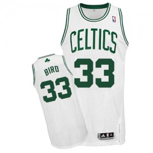 Maillot Adidas Blanc Home Authentic Boston Celtics - Larry Bird #33 - Homme