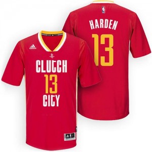 Maillot NBA Rouge James Harden #13 Houston Rockets Pride Clutch City Authentic Homme Adidas