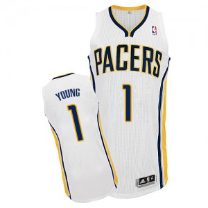Maillot NBA Blanc Joseph Young #1 Indiana Pacers Home Authentic Homme Adidas