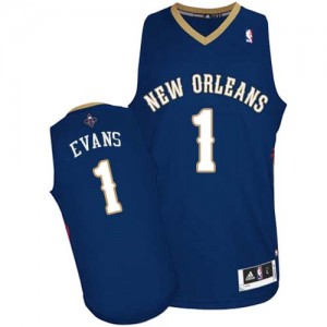 Maillot Authentic New Orleans Pelicans NBA Road Bleu marin - #1 Tyreke Evans - Homme
