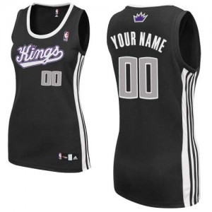 Sacramento Kings Personnalisé Adidas Alternate Noir Maillot d'équipe de NBA en vente en ligne - Authentic pour Femme