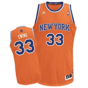 New York Knicks Patrick Ewing #33 Alternate Swingman Maillot d'équipe de NBA - Orange pour Homme