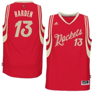 Maillot NBA Rouge James Harden #13 Houston Rockets 2015-16 Christmas Day Authentic Homme Adidas