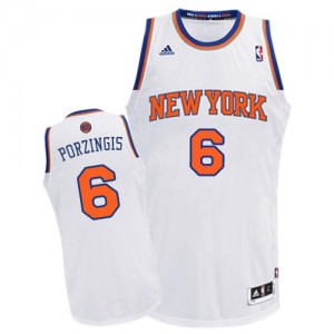 Maillot NBA Swingman Kristaps Porzingis #6 New York Knicks Home Blanc - Homme