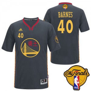 Maillot NBA Noir Harrison Barnes #40 Golden State Warriors Slate Chinese New Year 2015 The Finals Patch Swingman Homme Adidas