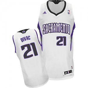 Sacramento Kings #21 Adidas Home Blanc Swingman Maillot d'équipe de NBA Remise - Vlade Divac pour Homme