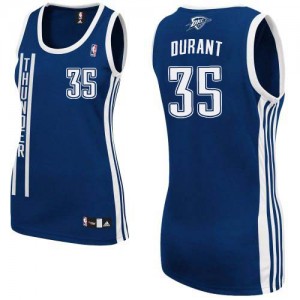 Maillot Authentic Oklahoma City Thunder NBA Alternate Bleu marin - #35 Kevin Durant - Femme