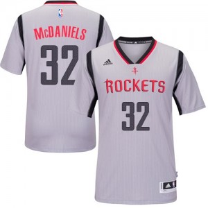 Maillot NBA Gris KJ McDaniels #32 Houston Rockets Alternate Authentic Homme Adidas
