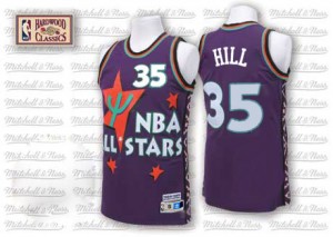 Maillot Adidas Violet Throwback 1995 All Star Authentic Detroit Pistons - Grant Hill #35 - Homme