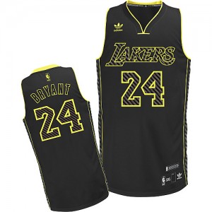 Los Angeles Lakers #24 Adidas Electricity Fashion Noir Swingman Maillot d'équipe de NBA en soldes - Kobe Bryant pour Homme