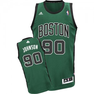 Boston Celtics #90 Adidas Alternate Vert (No. noir) Swingman Maillot d'équipe de NBA pas cher - Amir Johnson pour Homme