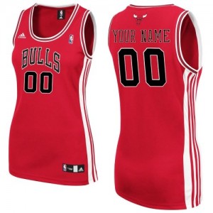 Maillot NBA Rouge Swingman Personnalisé Chicago Bulls Road Femme Adidas