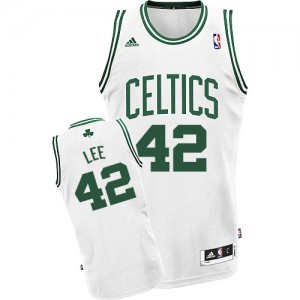Boston Celtics #42 Adidas Home Blanc Swingman Maillot d'équipe de NBA préférentiel - David Lee pour Femme